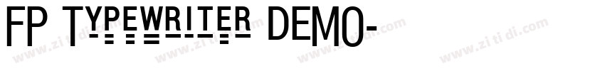 FP Typewriter DEMO字体转换